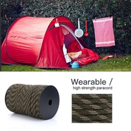 [WKM] 550 Reflective Paracord Parachute Cord Lanyard 9 Strand Core 100m (Black)