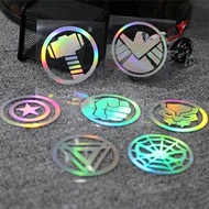 Classic Hammer Hologram Film Sticker Spider Avengers Web Car Oil Tank Helmet Laptop Sticker