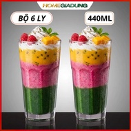 Set of 6 440ml YUYUAN Glass Cups (CODE 13012)