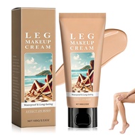 Leg Makeup Cream, Body Coverage Perfect, Waterproof Sweatproof Body Makeup, Easy to Apply, Create Fl
