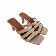 Seira - Hana Heels รองเท้าแตะส้นสูง 3 นิ้ว หัวเหลี่ยม สายคาด 3 เส้น สำหรับใส่ออกงาน