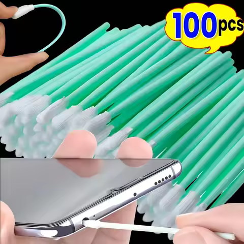 50-100PCS Industry Micro Cotton Swab Dust Off Cleaning Swab Sticks Cleaning Q-tips for Laser Lens Pr