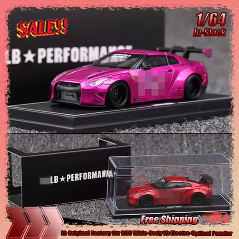 In Stock Lb Original Factory 1:64 Gtr R35 Wide-Body Lb Electro-Optical Powder Simulation Alloy Minia