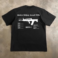 军事主题风格 Modern Bullpup Assault Rifle QBZ95 - 1 纯棉透气 T 恤