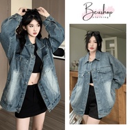 Demin Women's Loose JeanJacket Women's Denim Jacket Fashion Loose Form Unisex HOTTREND