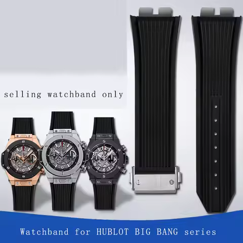 Bracelet for HUBLOT BIG BANG series 411 415 441 quick release fluororubber watchband men's wristband