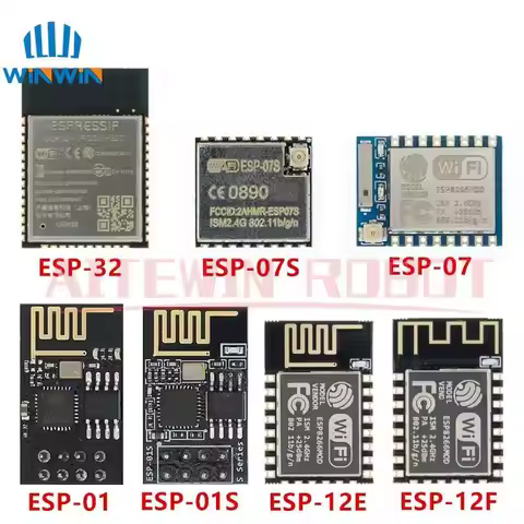 1pcs ESP8266 ESP-01 ESP-01S ESP-07 ESP-07S ESP-12 ESP-12E ESP-12F ESP-32 serial WIFI wireless module