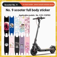 [White Queen] Ninebot No. 9 Scooter e3pro E3 Foot Sticker Cute Cartoon Decorative Sticker Anti-slip 