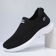 AOKANG Giày Vải cỡ lỡn Flyknit thoải mái trung niên và cao tuổi Giày Nam Giày cho các ông bố nhẹ