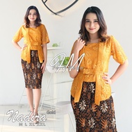 setelan kebaya brokat wanita 1 set rok kebaya modern wanita 2023 mewah kebaya brokat yg elegan atasa