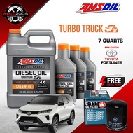 AMSOIL TURBO TRUCK 5W-40 Diesel Engine Oil 7 Quarts (Change Oil Bundle for Toyota Fortuner)
