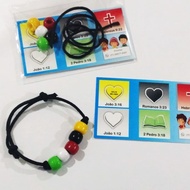 100 Sets Salvation Plan Bracelet DIY Kit, Blank No-Word Gospel Witness Cards, Adjustable Black Cord 