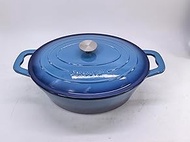 Enameled Cast Iron Dutch Oven - 9.3QT Pot with Lid Cookbook & Cotton Potholders, Heavy-Duty Cookware