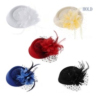 ACE Hair Accessories Fascinator Party Hat Wedding Church Headwear with Mesh Veil