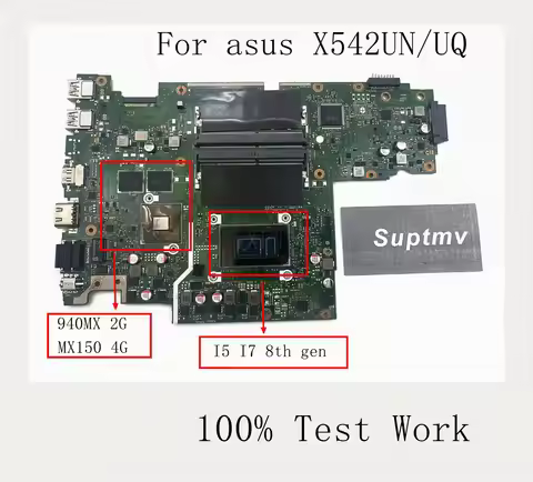 X542UN X542UQ is suitable for ASUS V587U FL8000U Notebook Motherboard DDR4 940MX 2G MX150 4G I5 I7 1