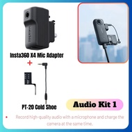 Suit INSTA360 X4 Mic Adapter Audio Microphone Or Cold Shoe Sound Recording Kit For Insta 360 X4 Came