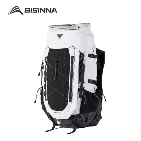 BISINNA 65L Large Capacity Camping Backpack Waterproof Adjustable Strap Climbing Bag Trekking Outdoo