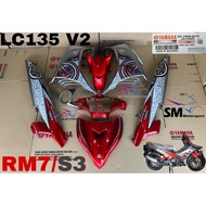 LC135 V2 RM7 DRMK RED/SIVER BATIK 2K TANAM BODY COVER SET 100% ORIGINAL HLY