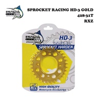 SPROCKET RACING HD-3 GOLD (R) 428-31T RXZ/428-32T RXZ/428-33T RXZ/428-34T RXZ/428-36T RXZ/428-36T Y1
