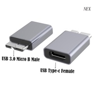 NEX USB 3.0 Type-C to Micro-B USB 3.0 Aluminum Adapter (F/for M) Micro-B USB-C to Type C Fast Adapte