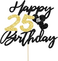 Cake Decoration 25th Birthday Man Woman, Glitter Happy 25th Birthday Cake Decoration, Cake Topper 25