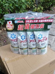 碧浪ARIEL 日本製超濃縮抗菌洗衣液(室內晾衣型)綠色補充超值優惠裝630g x4包
