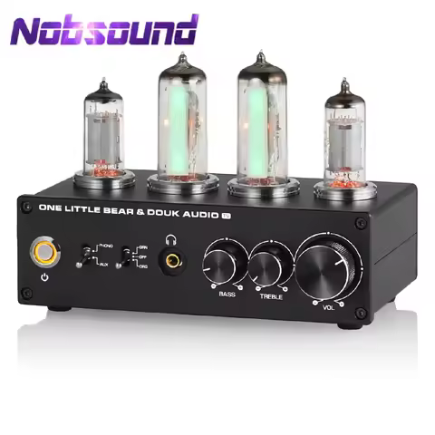Nobsound T9 Mini 6E2 MM/MC Phono Stage Turntable Preamp HiFi Stereo Audio Vacuum Tube Preamplifier D