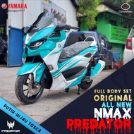 Full Body Set All New NMax Predator 2020 - Putih Hijau Tosca variasi