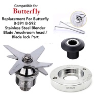 Replacement For Butterfly B-591 B-592 Stainless Steel Blender Blade /mushroom head / Blade lock Part
