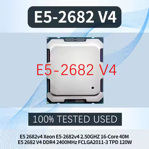 E5 2682v4 Xeon E5-2682v4 2.50GHZ 16-Core 40M E5 2682 V4 DDR4 2400MHz FCLGA2011-3 TPD 120W
