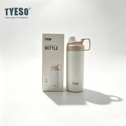 Portable Tyeso Thermal Water Bottle Double Wall Vacuum Insulated Flask Leak Proof Sport Drink Bottle