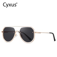 Cyxus Aviator Polarized Sunglasses UV400 Protection Anti Glare Beach Double Bridge Eyeglasses Men /W