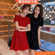 Ladies Dress Women's Clothing Round Neck 2025 Summer Plus Size Super Fairy Mori Style Influencer Ski