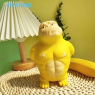 MXMIO Squeeze Vent Gorilla, Stretch Yellow Squeezing Monkey Toys, Creative Funny 16cm Soft Rubber So