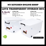Lava Storage Box (Transparent) 50L l 80L/ Toy Storage Box /  Storage Container / Bekas Simpanan 1708
