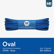 MR Shoelaces OP05 biru (Blue) 5mm Oval Polyester Shoelaces - Strap Length 80cm 90cm 100cm 120cm 130c