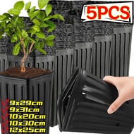 [HOT] Tall Square Plant Seeding Planting Cup Plastic Deep Nursery Tree Pot Flower Plant Container Po