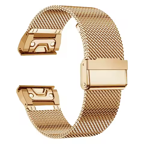 Compatible with Garmin Fenix7X 7Pro 6X 6 stainless steel clasp metal Milanese strap 20 22 26mm