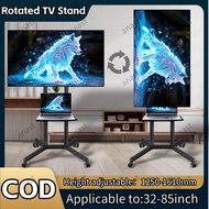 90 Rotation TV Stand For 55 inch Adjustable Height TV Rack With Wheel And Tray