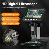 369 Digital Microscope 4.3inch Screen 50-1000X Magnification 2MP Resolution Long-Lasting 2000mAh Bat