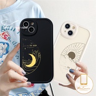 MissConnie เคส A17 A15 Oppo A95 A96 A3S A12 A17K A74 A53 A16E A9 A77s A55 5Z A31 Reno 8 7 A7 A57 5คู่ดวงอาทิตย์ดวงจันทร์ A54เรียบง่าย Tpu