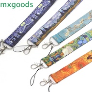 MXGOODS Van Gogh Lanyard Cool Cute Art Series Certificate Lanyard Phone Pendant Mobile Phone accessories Webbing Hang Rope