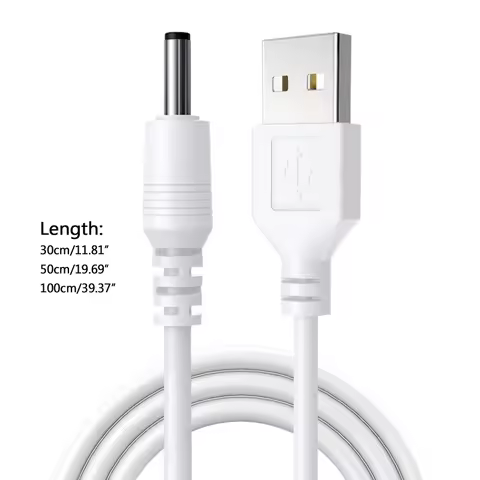 0.3/0.5/1M USB to for DC 3.5x1.35mm Barrel Power Cable for USB Lights USB Fans Cartoon Watches Radia