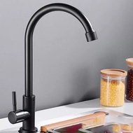 Stainless Steel Practical Sink Faucet Single Outlet Water Faucet Kitchen Rotating Water Tap