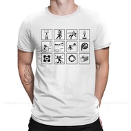 Men T-Shirt Portal Signs Fashion Shirt Design Portal 2 GLaDOS Cotton Shirts Oversize For Adult Tees