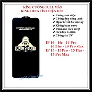 KINGKONG static black tempered glass full screen IP 16 16e 17e 16 Pro 16 Plus 16 Pro Max IP 15 15 Pr