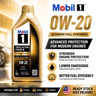 MOBIL 1 0W20 0W40 Triple Power Fully Synthetic Engine Oil 1L 4L Premium Lubricant Minyak Enjin