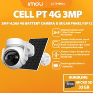Imou CELL PT 4G 3MP 2K & SOLAR PANEL FSP12 H265 15.000MAH BATTERY CAMERA FREE MICRO SD 32GB