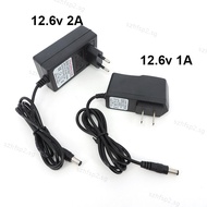 AC DC 12.6V 1A 2A charger 12 V Volt Power wall Adapter 5.5*2.5MM 12.6 V 2 A For 18650 lithium battery Pack EU US UK AU Plug  SGH2