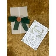 (4R size - 4x6 inches) Translucent Frayed Chiffon Ribbon Invitation Cover Only